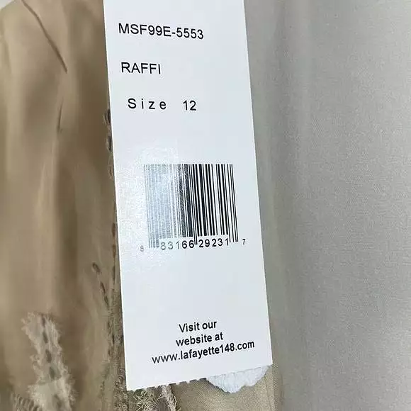 NWT Lafayette148 Tan w Embroidery Skirt