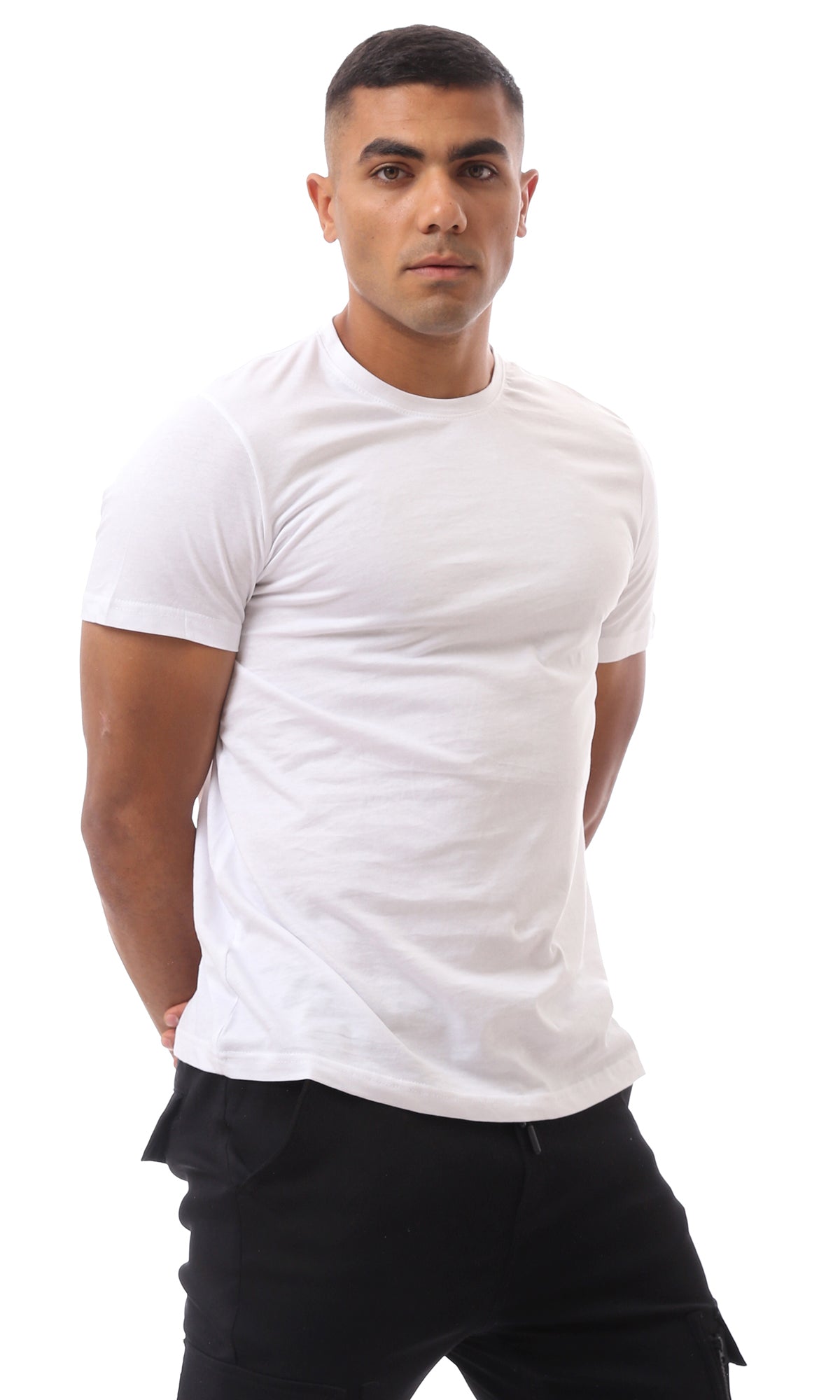 O173979 Short Sleeve White Slip On Tee