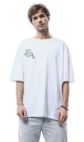 O178404 Iam Just A Happy Guy White Rayon Tee