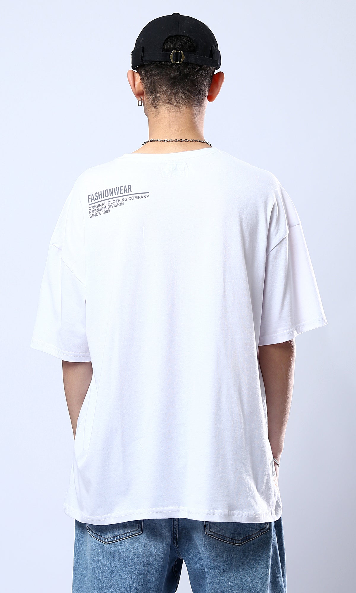 O178410 Superior Elbow-Sleeves Relaxed Tee - White