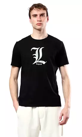 O178956 Printed Legend Short Sleeves Tee - Black