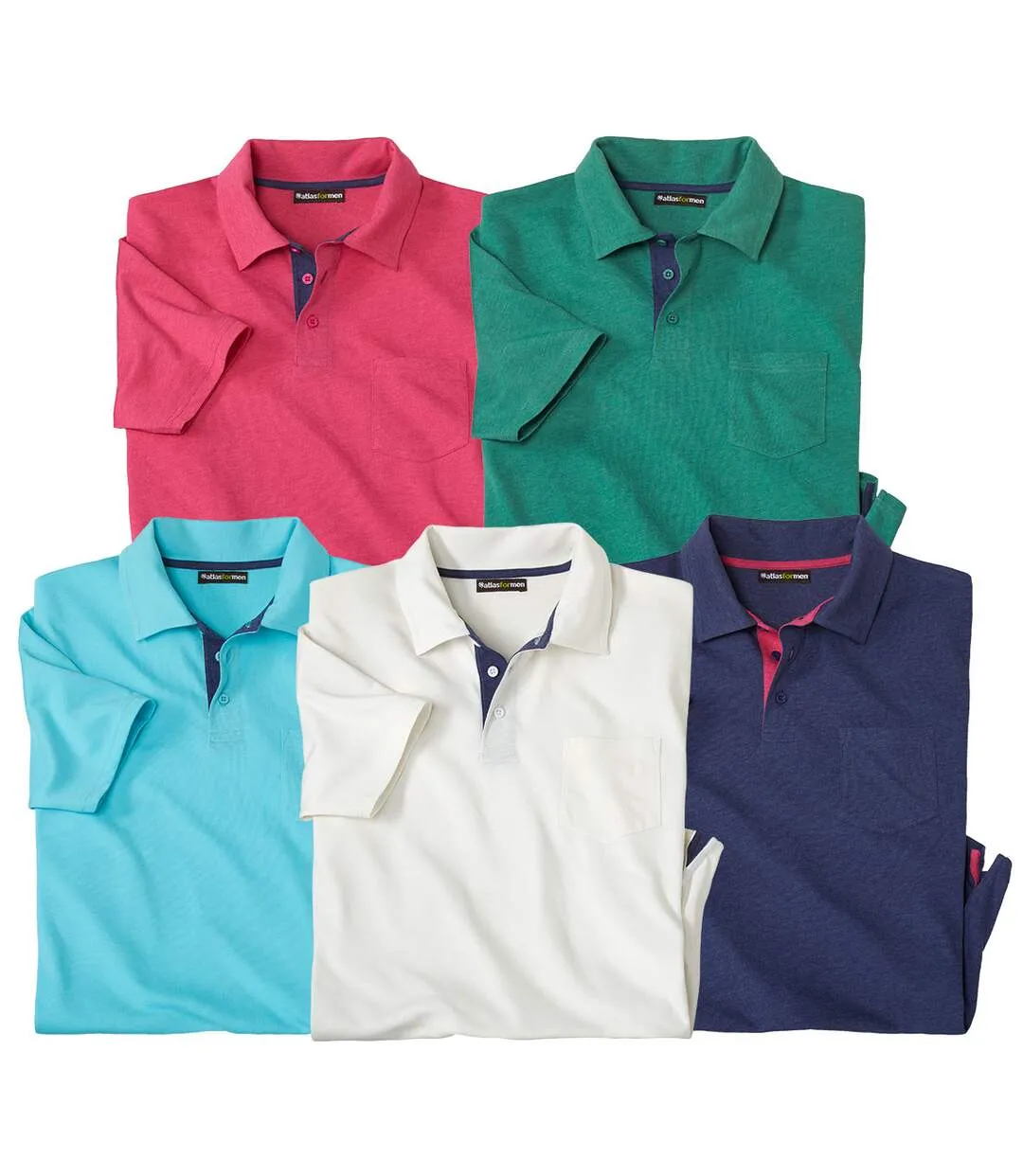 Pack of 5 Men's Polo Shirts 