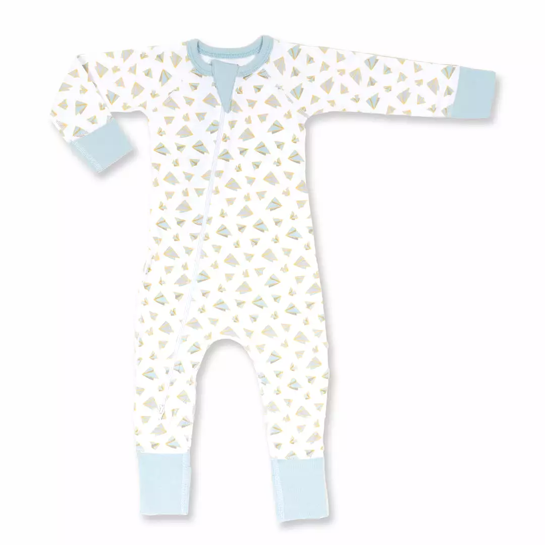 Paper Plane Zip Romper