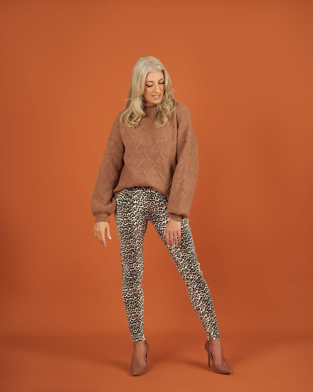 Pink Printed Leopard Pants