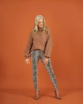 Pink Printed Leopard Pants