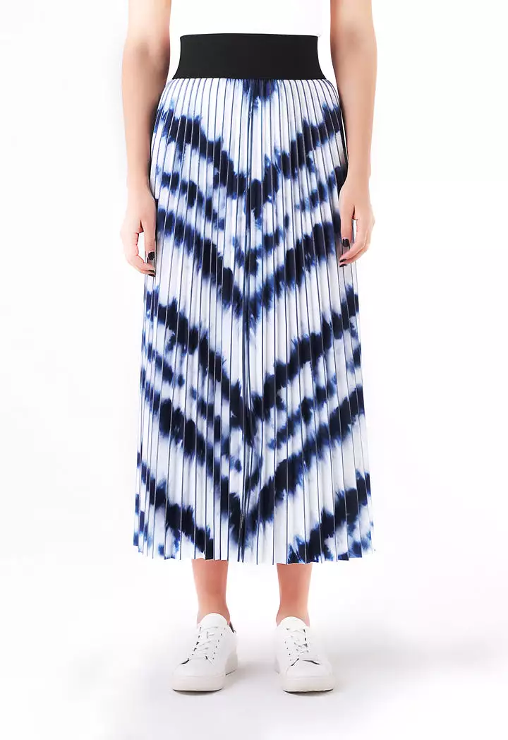 Pleated Tie Dye Skirt