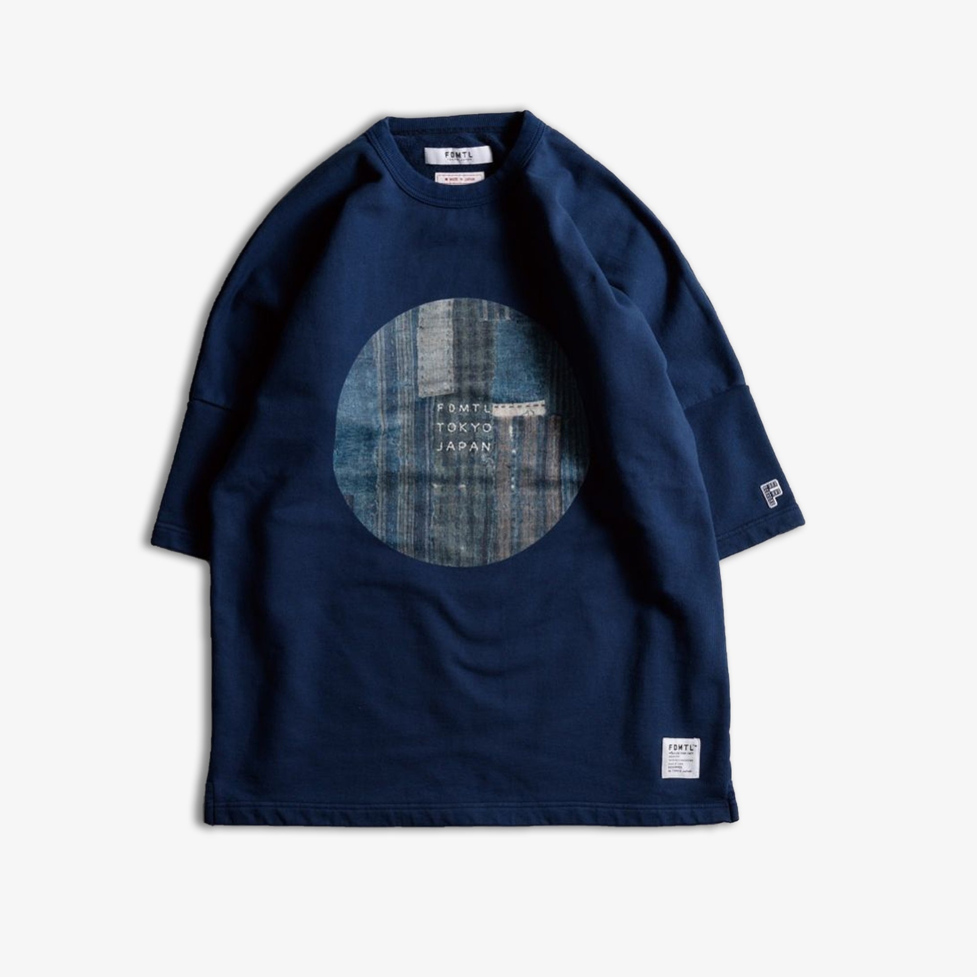 PRINTED BORO SWEAT TEE 'BLUE'