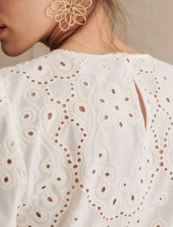 SEZANE  |Plain Short Sleeves Logo Shirts & Blouses