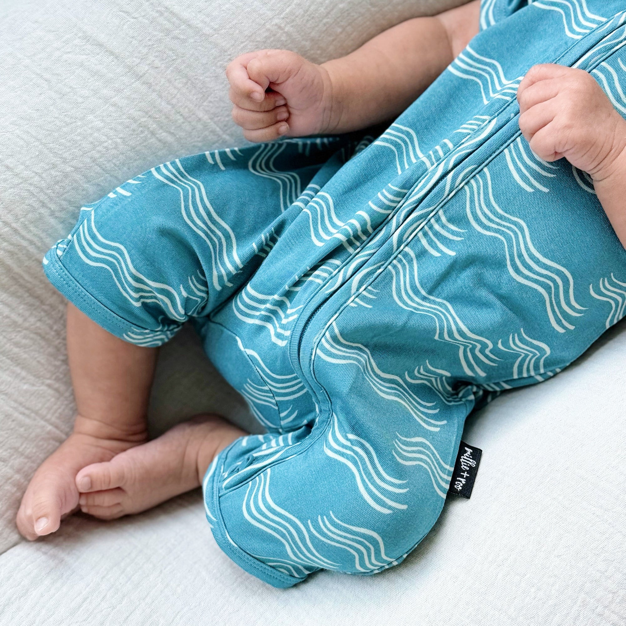 SHORTIE ZIP ROMPER - Waves