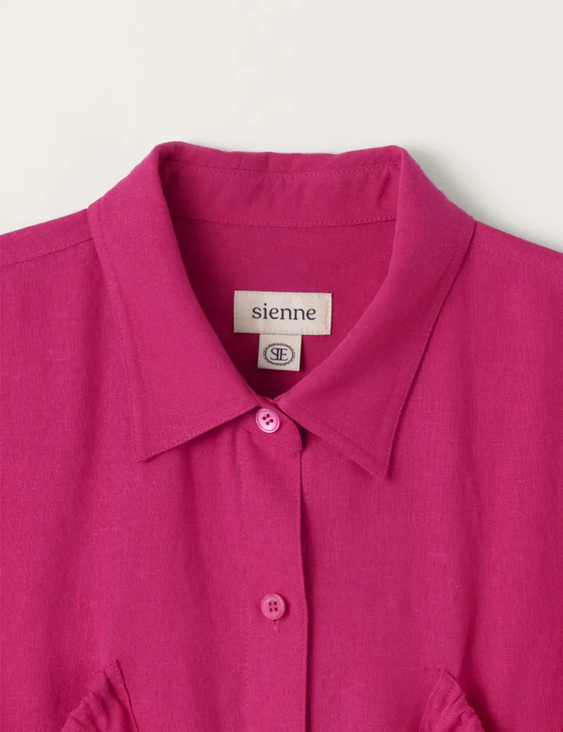 Sienne  |Street Style Plain Short Sleeves Shirts & Blouses