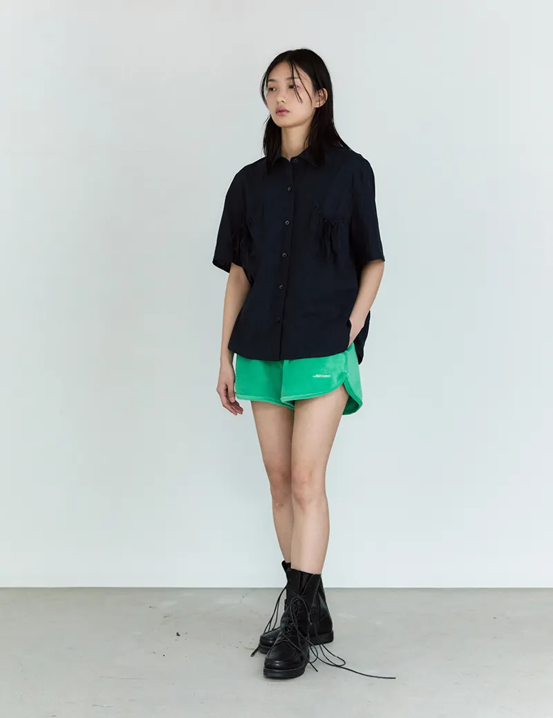 Sienne  |Street Style Plain Short Sleeves Shirts & Blouses