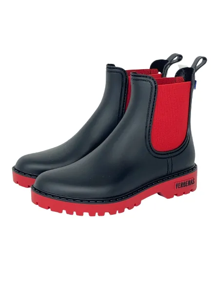 STIVALETTI RAIN DONNA NERO/ROSSO