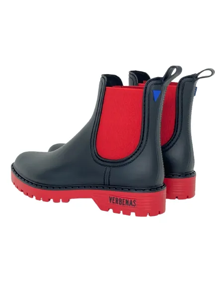 STIVALETTI RAIN DONNA NERO/ROSSO