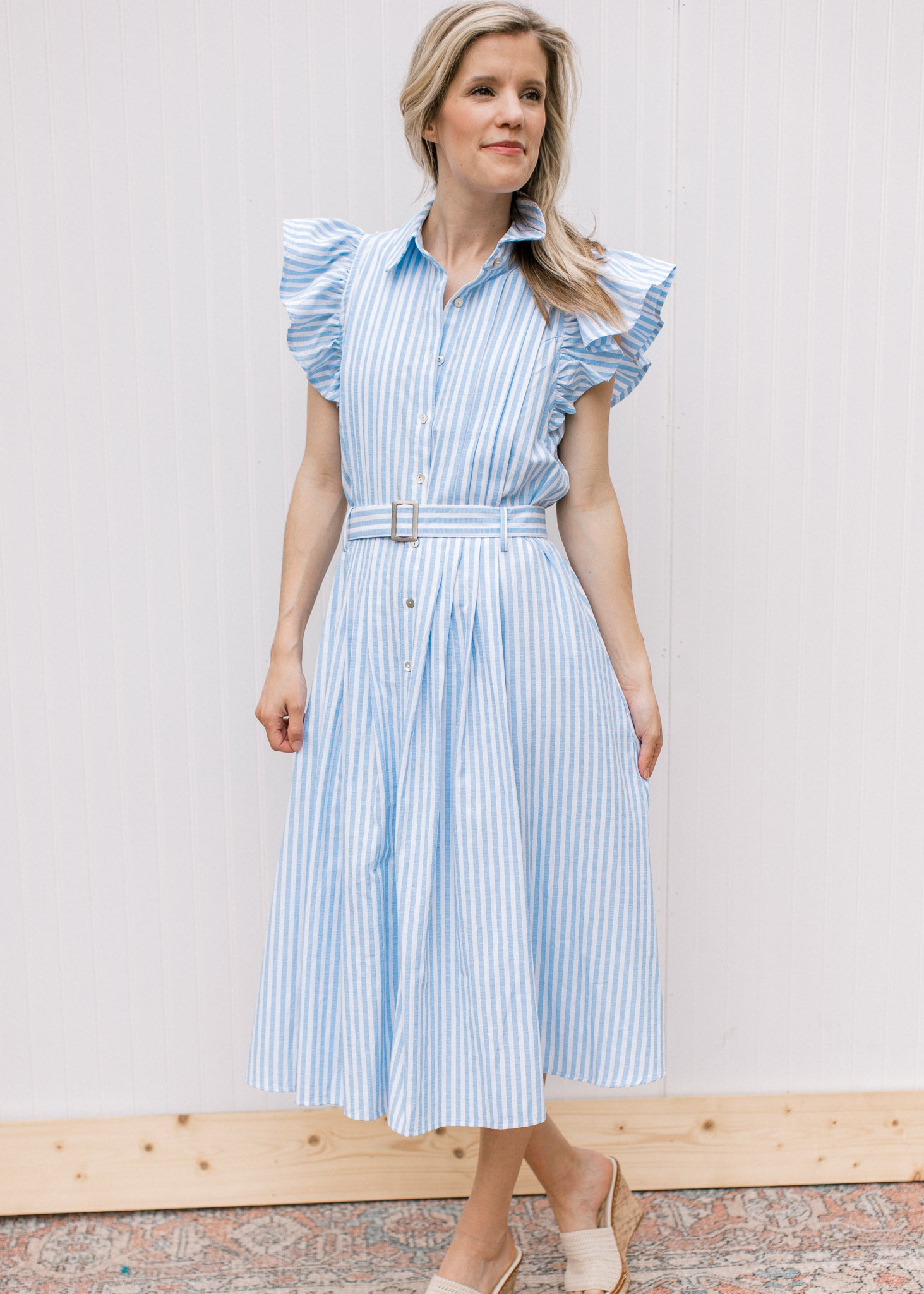 Stripes of Blue Dress