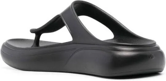 Stuart Weitzman open toe flip flops Black