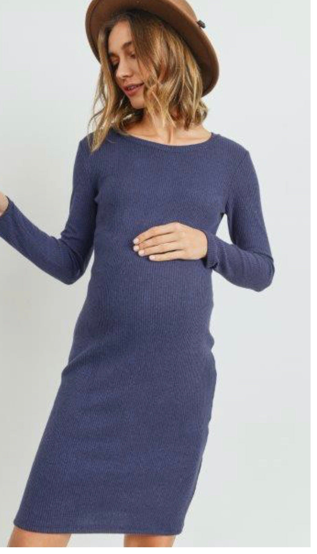 The Lexi Maternity dress in Navy