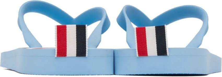 Thom Browne Blue RWB Stripe Flip Flops