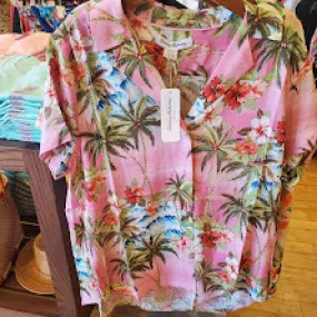 Tommy Bahama  |Tropical Patterns Short Sleeves Logo Shirts & Blouses