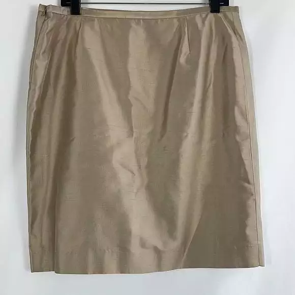 ValentinoTanSilk Knee Length Skirt