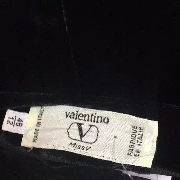 Vintage Valentino Black Velvet Pencil Skirt