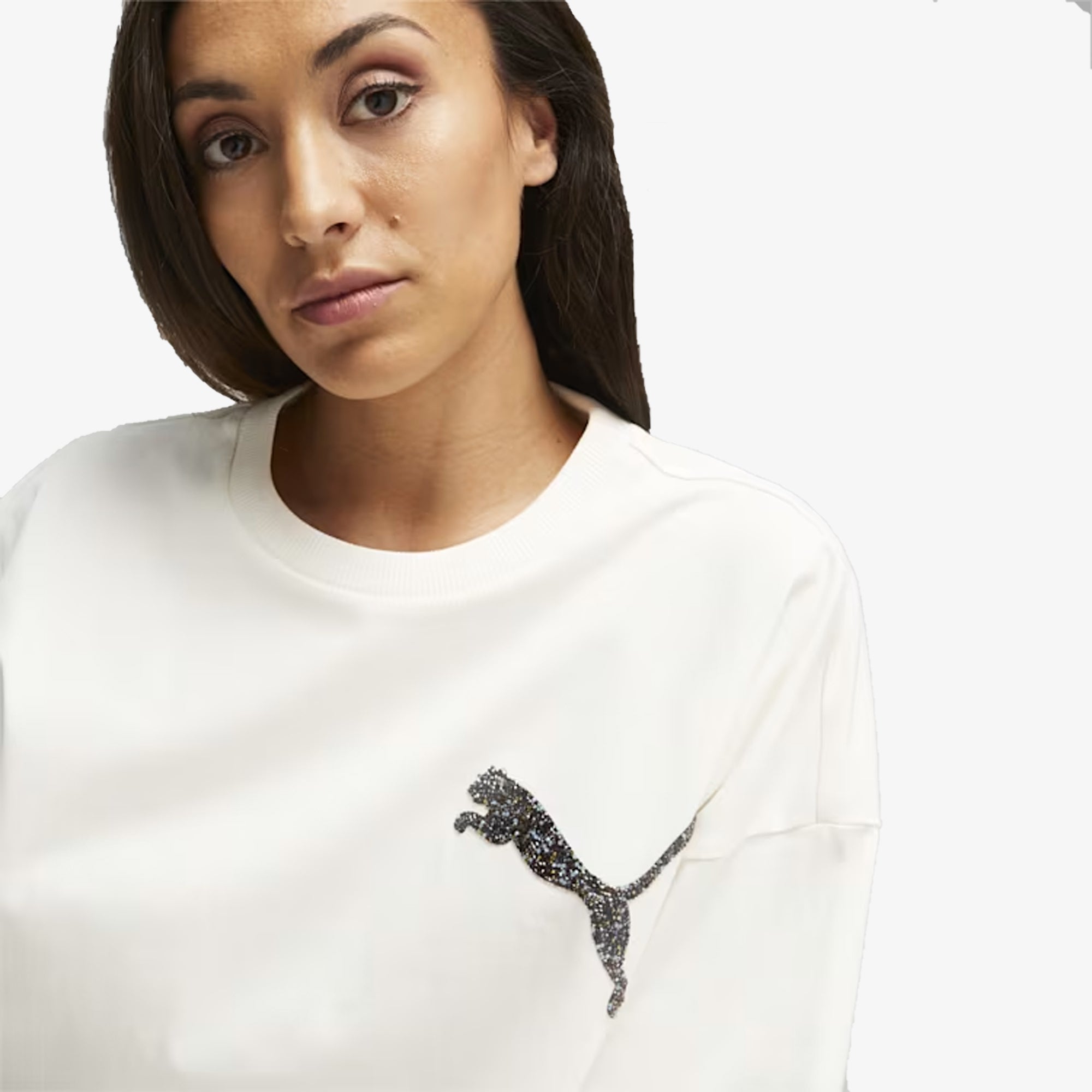 WMN'S SWAROVSKI CRYSTALS TEE 'WHITE'