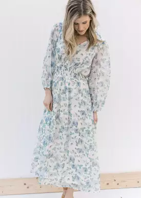 X Blue Roses Maxi Dress