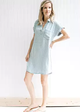 X Chill Blue Stripe Dress