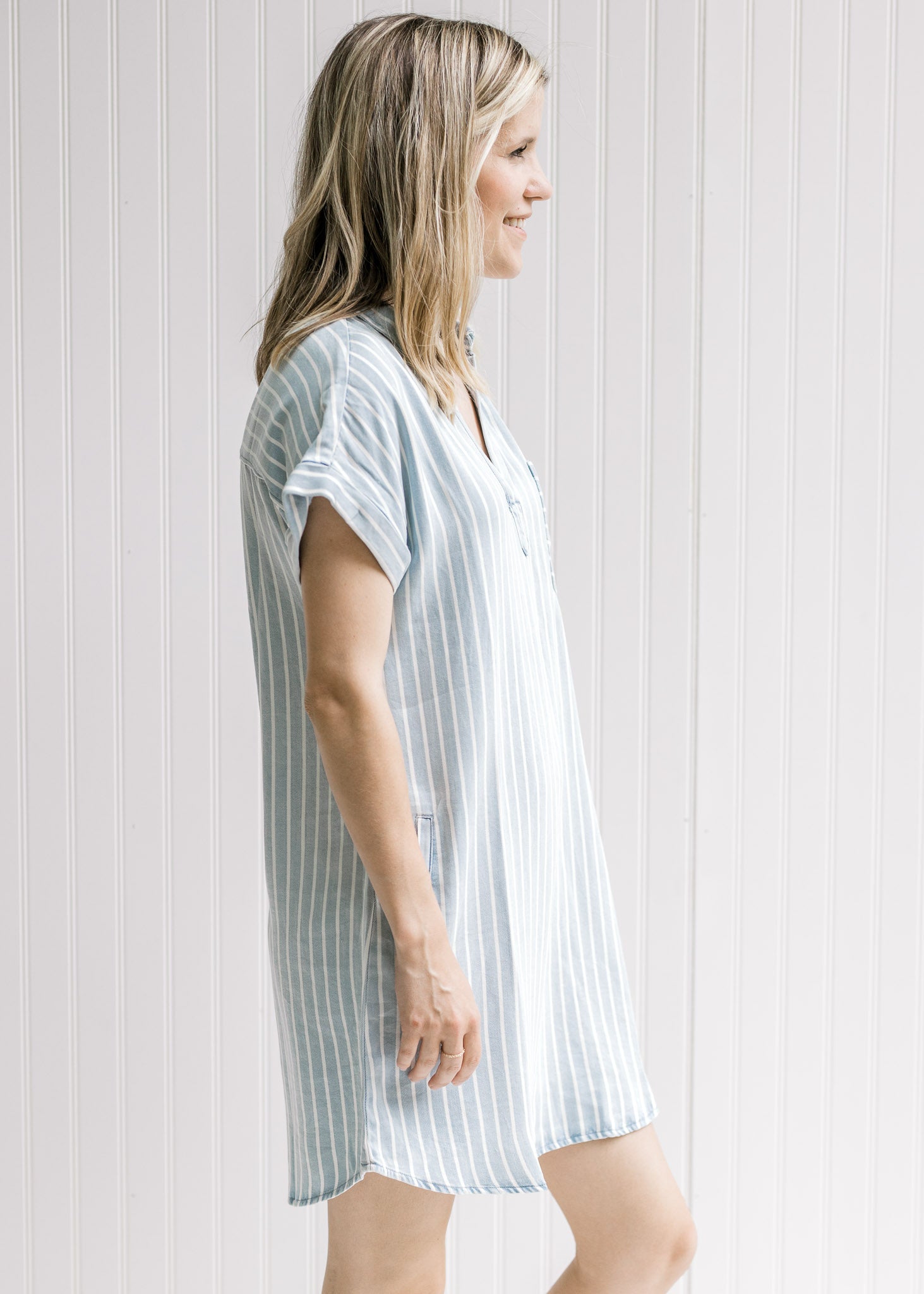 X Chill Blue Stripe Dress