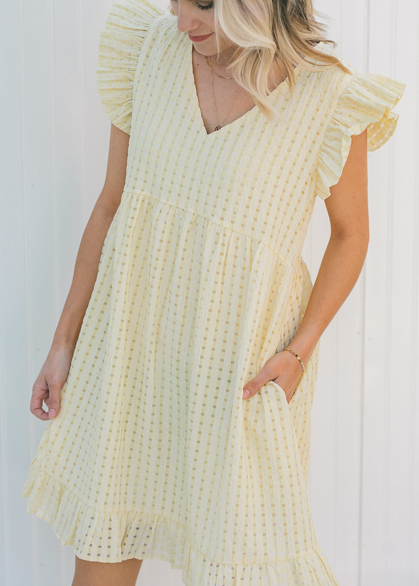 X Daisy Yellow Dress