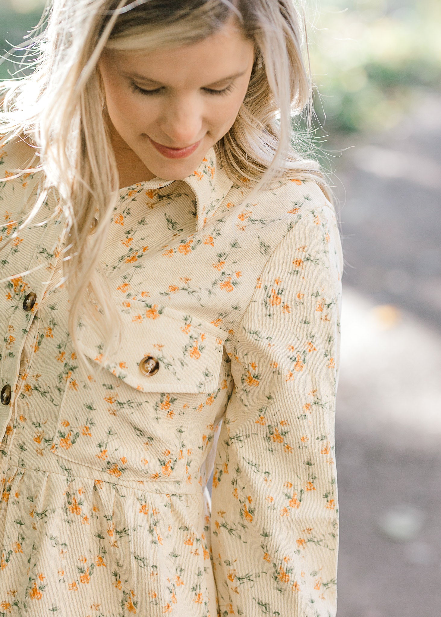 X Floral Harvest Corduroy Dress