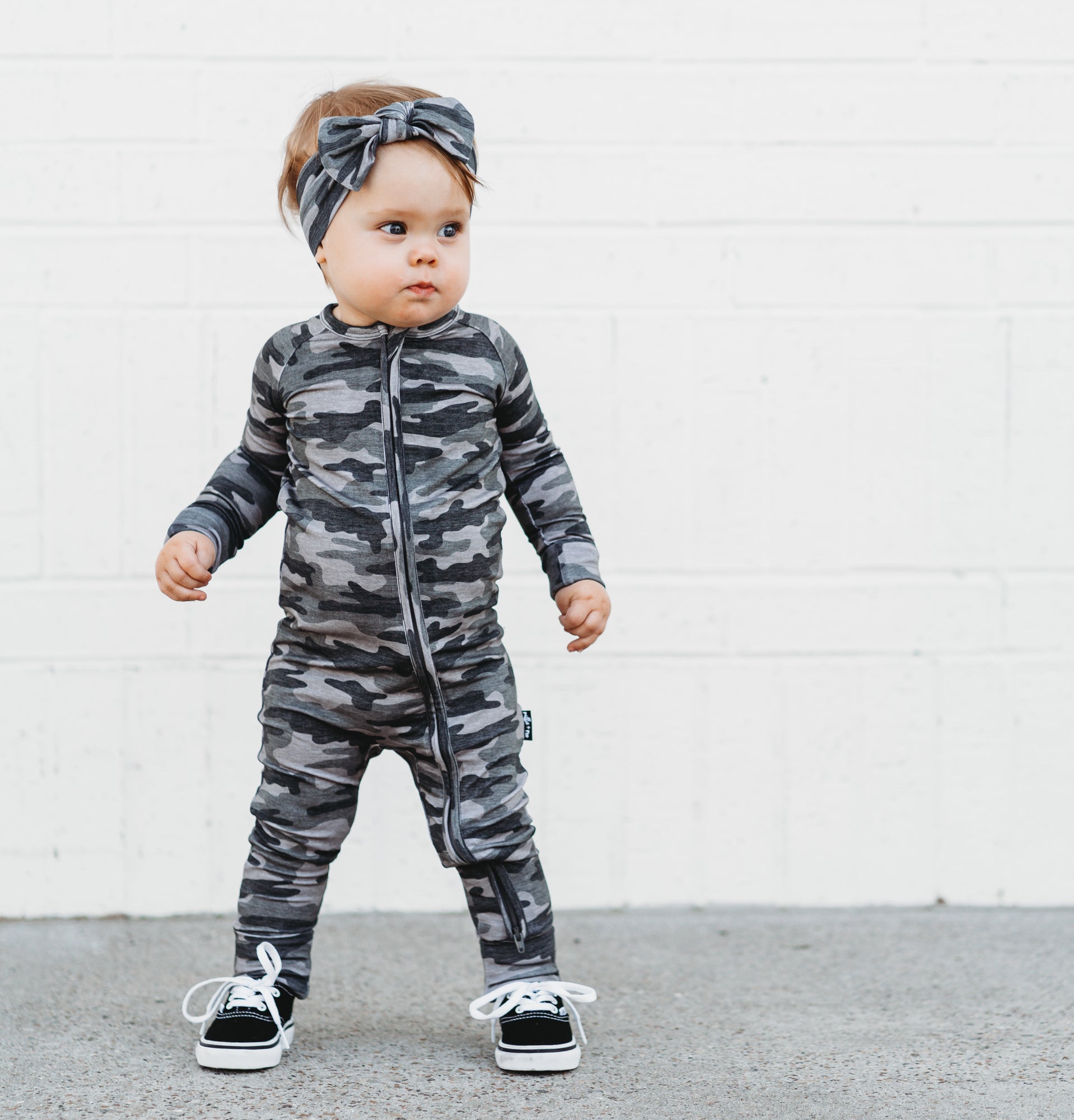 ZIP ROMPER BAMBOO - Chris Camo