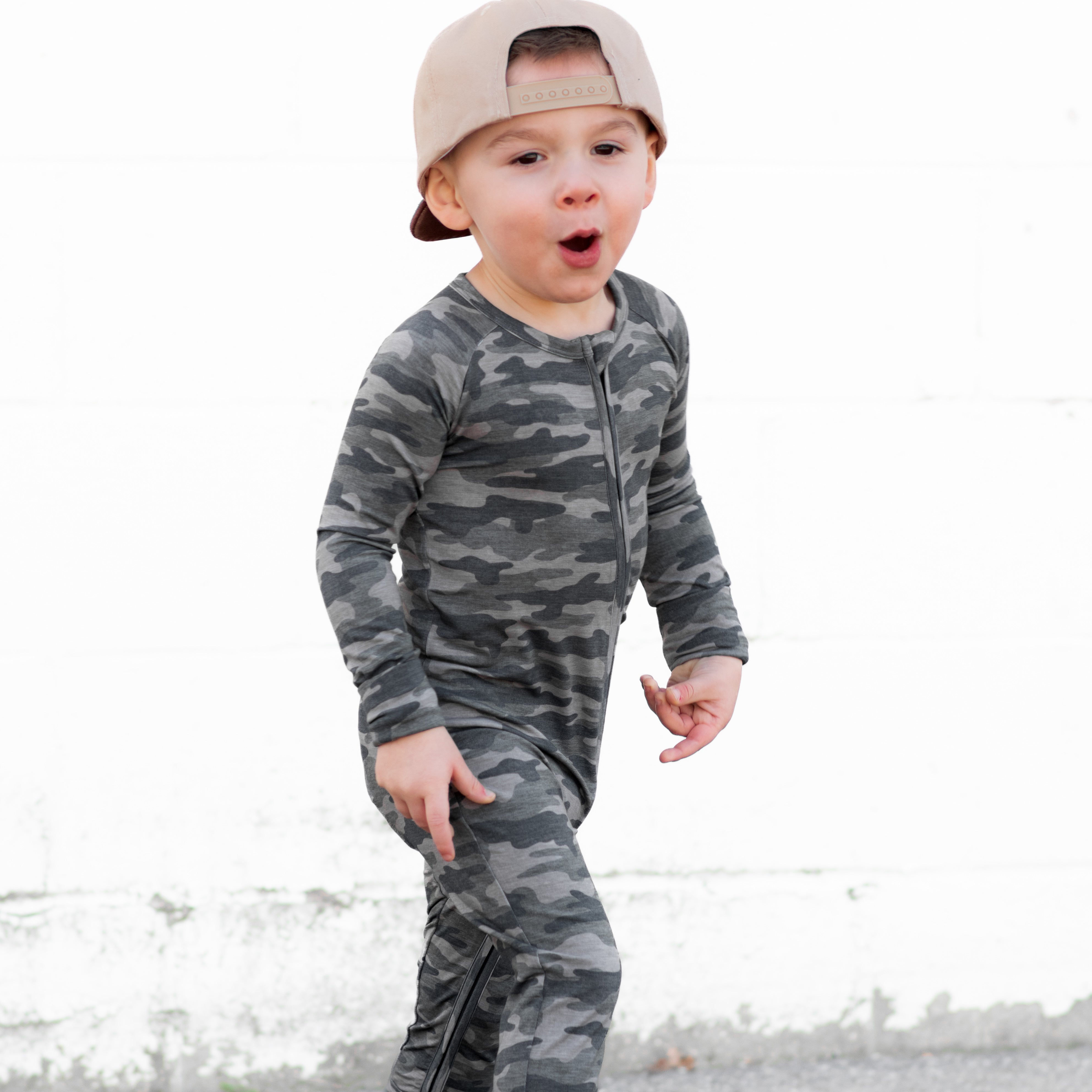 ZIP ROMPER BAMBOO - Chris Camo