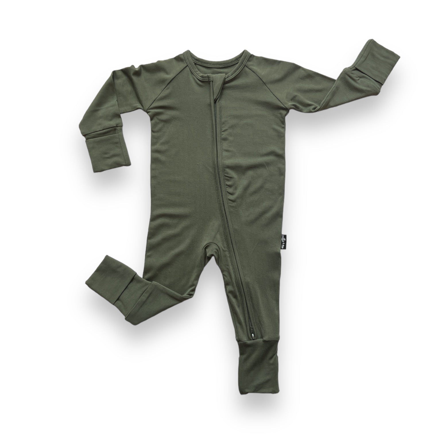 ZIP ROMPER - Moss